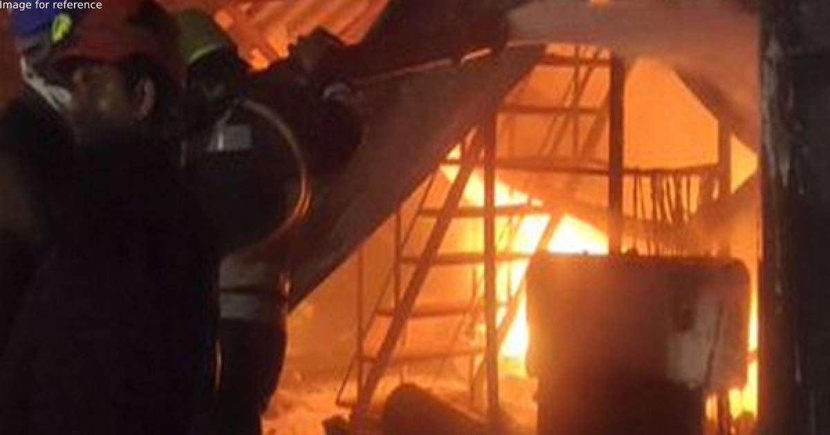 Fire breaks out at auto parts godown in Vadodara, fire fighting ops underway